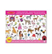 Melissa & Doug, kreatív játék, matricagyűjtő füzet 500 matricával, hercegnők, tea parti, állatok