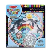 Melissa & Doug, kreatív játék, ólomüveg képkészítő készlet, delfinek