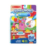 Melissa & Doug kreatív játék, rajzolás vízzel, Azúrkék nyomok és te - formák