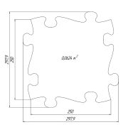 Muffik ortopédiai puzzle - kemény kavicsok, szürke, 1 db
