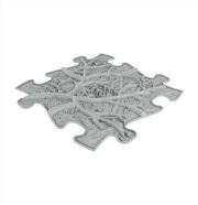 Muffik ortopédiai puzzle - puha gyökerek, szürke, 1 db