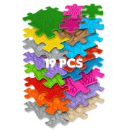 Muffik ortopédiai puzzle szőnyeg - XXL csomag, A változat, 19 db