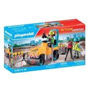 PLAYMOBIL® 71751 Útépítés úthengerrel és földmérővel