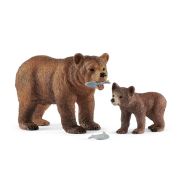 Schleich 42473 Grizzly medve anya és bocs