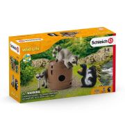 Schleich 42532 Csínytevő mosómedvék és borz dióval