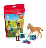 Schleich 42756 Pocket Set - Horse Club Edzés szett Tennessee Walker csikóval