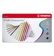 Stabilo Aquacolor színesceruza szett, fém dobozban, 36 db-os
