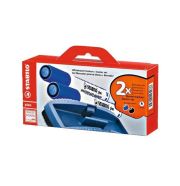 Stabilo Plan WhiteBoard marker kék és fekete táblafilc, szivaccsal