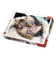 Trefl puzzle 1000 db - Vidám cica