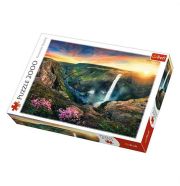 Trefl puzzle 2000 db - Haifoss vízesés, Izland