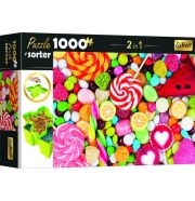Trefl puzzle ragasztóval 1000 db - Színes cukorkák