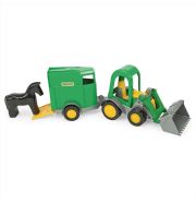 Wader Farmer traktor lószállító utánfutóval, 41 cm